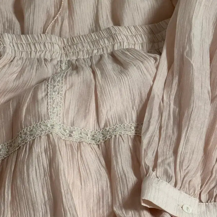 [BUNJANG] Wear Weather Pink Muhly Dress / 웨어웨더 핑크뮬리