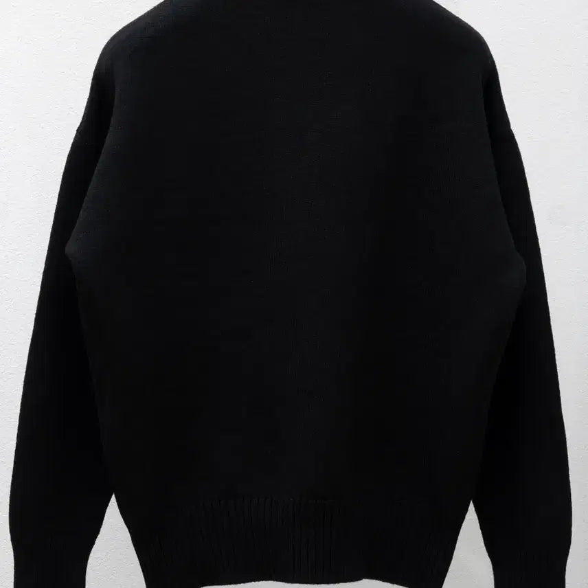 [BUNJANG] Ami Virgin Wool Big Heart Intarsia Knit Sweater Black S / 아미 버진울 빅하트 인타르시아 니트 블랙 S