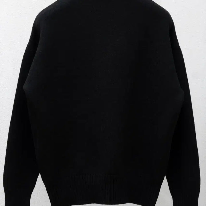 [BUNJANG] Ami Virgin Wool Big Heart Intarsia Knit Sweater Black S / 아미 버진울 빅하트 인타르시아 니트 블랙 S