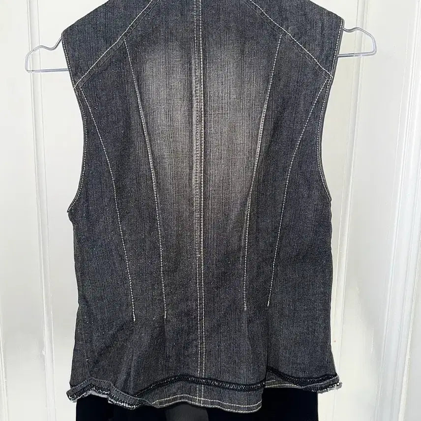 [BUNJANG] Vintage Denim Layered Vest / 데님 레이어드 조끼