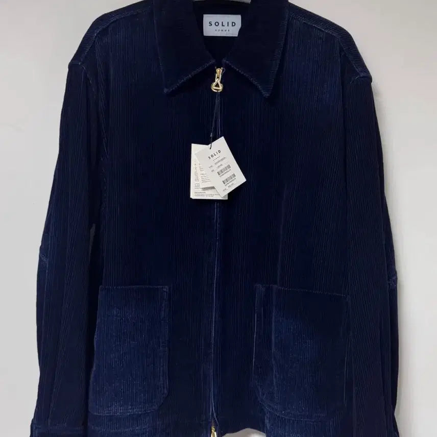 [BUNJANG] Solid Homme Navy Corduroy Jacket 48 / 솔리드옴므 네이비 코듀로이 자켓 48