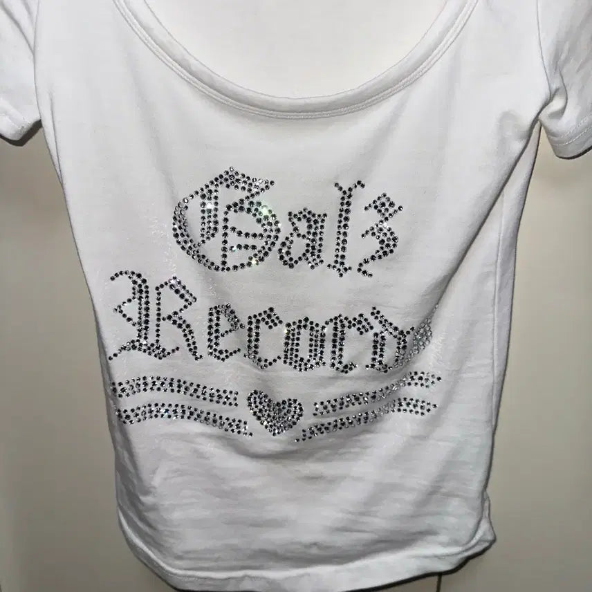 [BUNJANG] Galzrecords Glitter T-shirt White / 갈즈레코드 galzrecords 글리터 티셔츠 화이트