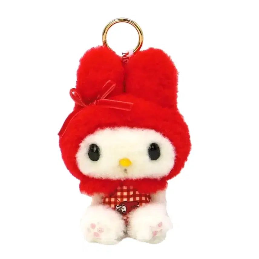 [BUNJANG] Sanrio My Melody Red Mascot Plush Keyring / 산리오 마이멜로디 빨강 마스코트 인형 키링