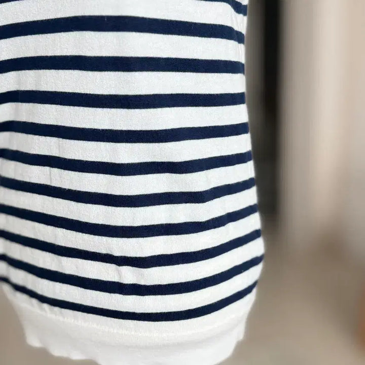 [BUNJANG] J.Crew White Navy Striped Knit Sleeveless Top / J.Crew 화이트 네이비 스트라이프 니트 민소매