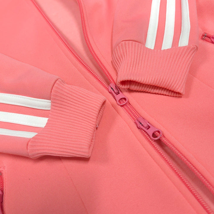 [BUNJANG] [90] 아디다스 핑크&amp;화이트 우먼 트레스 트랙탑 져지 / [90] 아디다스 핑크&amp;화이트 우먼 트레스 트랙탑 져지