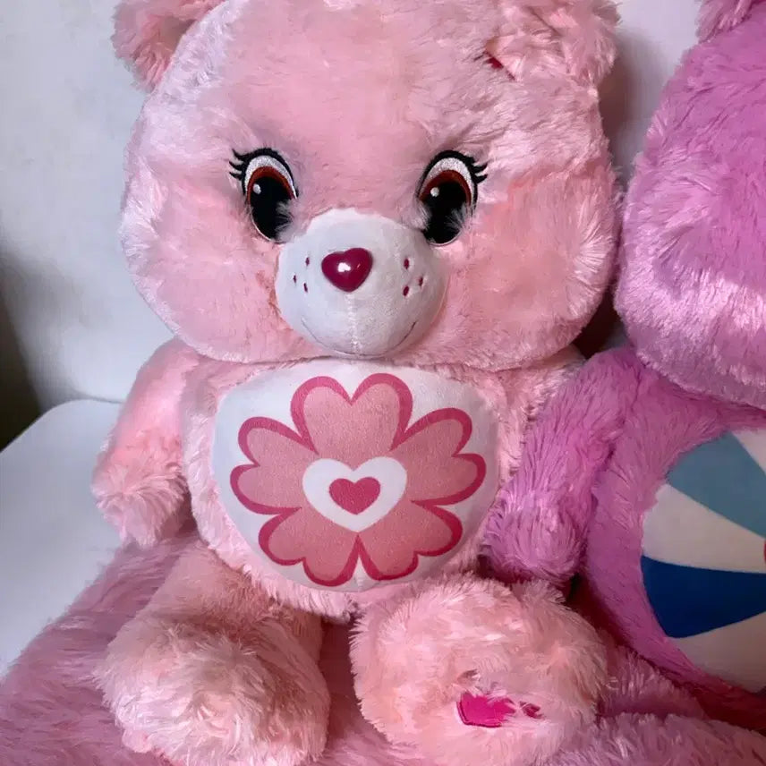 [BUNJANG] Care Bears Pink 60cm Large Plush Toy Set / [일괄] 일본 케어베어 인형 핑크 60cm 중대형 봉제인형 세트
