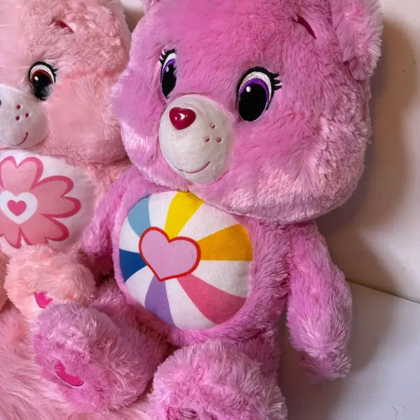 [BUNJANG] Care Bears Pink 60cm Large Plush Toy Set / [일괄] 일본 케어베어 인형 핑크 60cm 중대형 봉제인형 세트