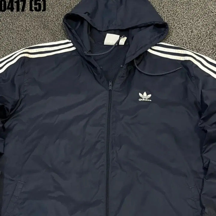 [SOLD OUT] 아디다스 삼선 후드 바람막이 네이비