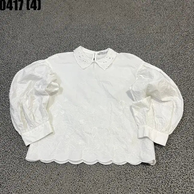 [BUNJANG] Zara Lace Collar Blouse XS / XS 자라 레이스 카라 블라우스 퍼프소매 0417(4)