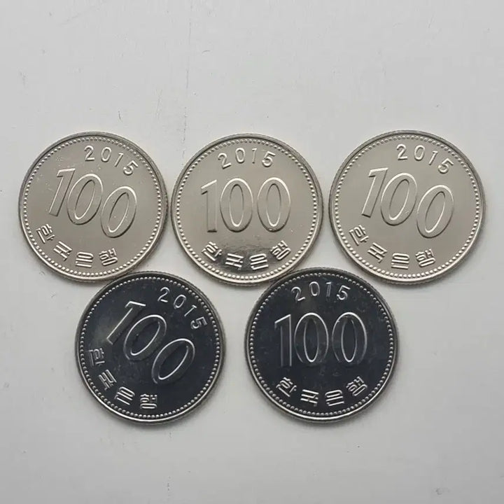 [BUNJANG] 2015년 미사용 100주화 5개 / 2015년 미사용 100주화 5개