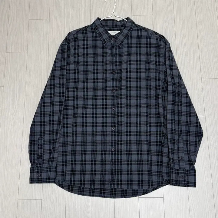[BUNJANG] Fabrega Orca Checkered Shirt - Deep Blue / 파브레가 오르카 체크셔츠 딥블루