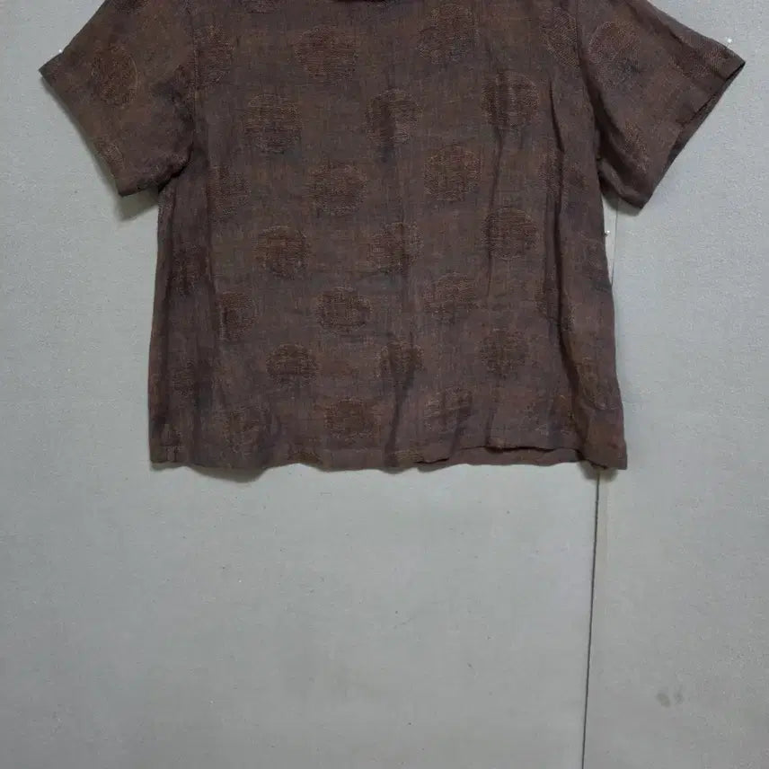 [BUNJANG] Lee Sae Round Collar Linen Blouse / 이새 둥근카라 린넨 블라우스 06  n4722