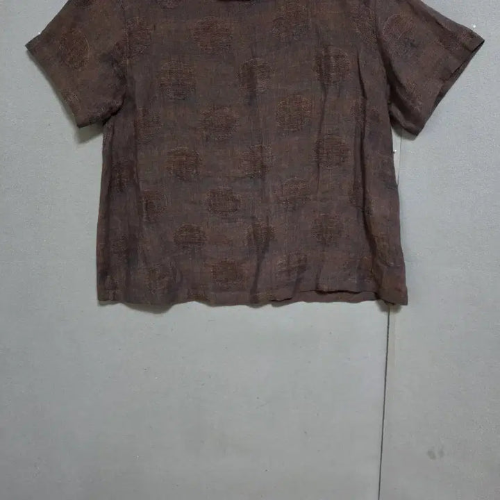 [BUNJANG] Lee Sae Round Collar Linen Blouse / 이새 둥근카라 린넨 블라우스 06  n4722
