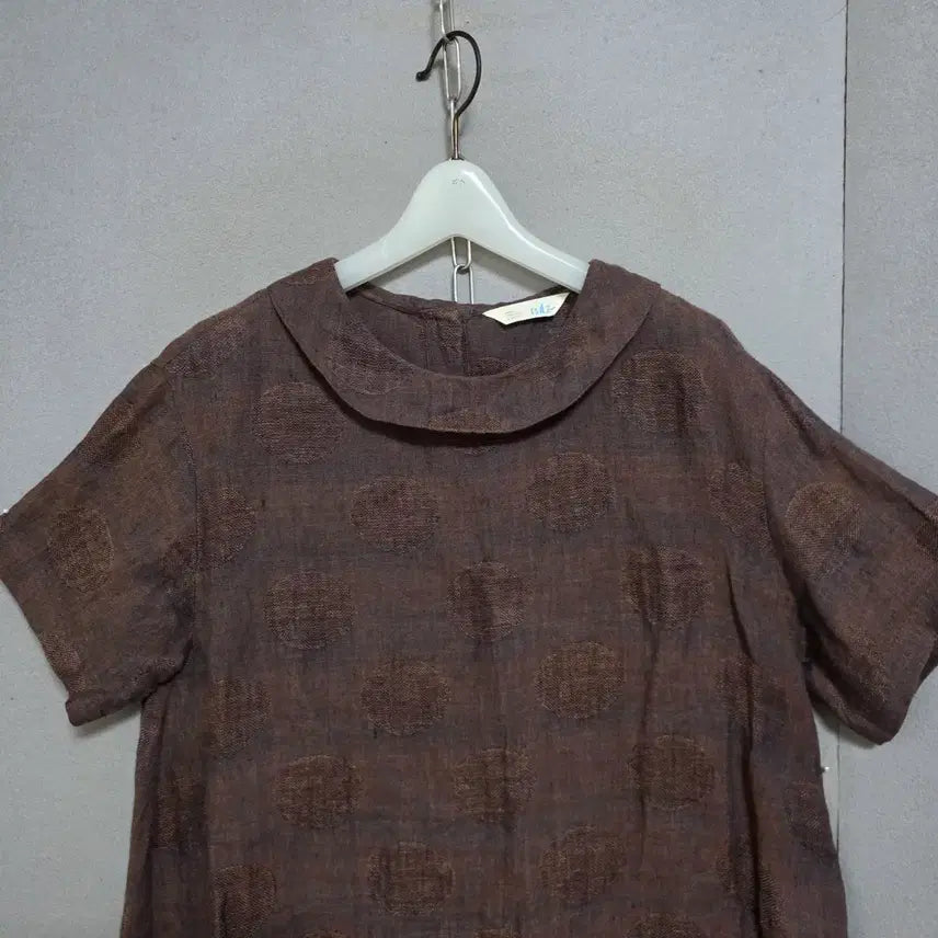 [BUNJANG] Lee Sae Round Collar Linen Blouse / 이새 둥근카라 린넨 블라우스 06  n4722