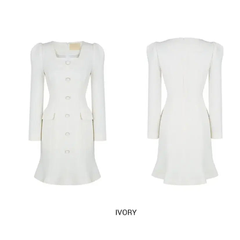 [BUNJANG] Flohm Mermaid Falling For You Dress Mini Ivory S / 플로움 머메이드 드레스 원피스 미니 아이보리 S