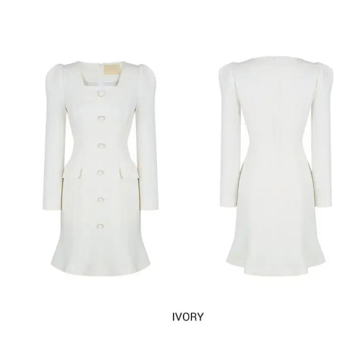 [BUNJANG] Flohm Mermaid Falling For You Dress Mini Ivory S / 플로움 머메이드 드레스 원피스 미니 아이보리 S