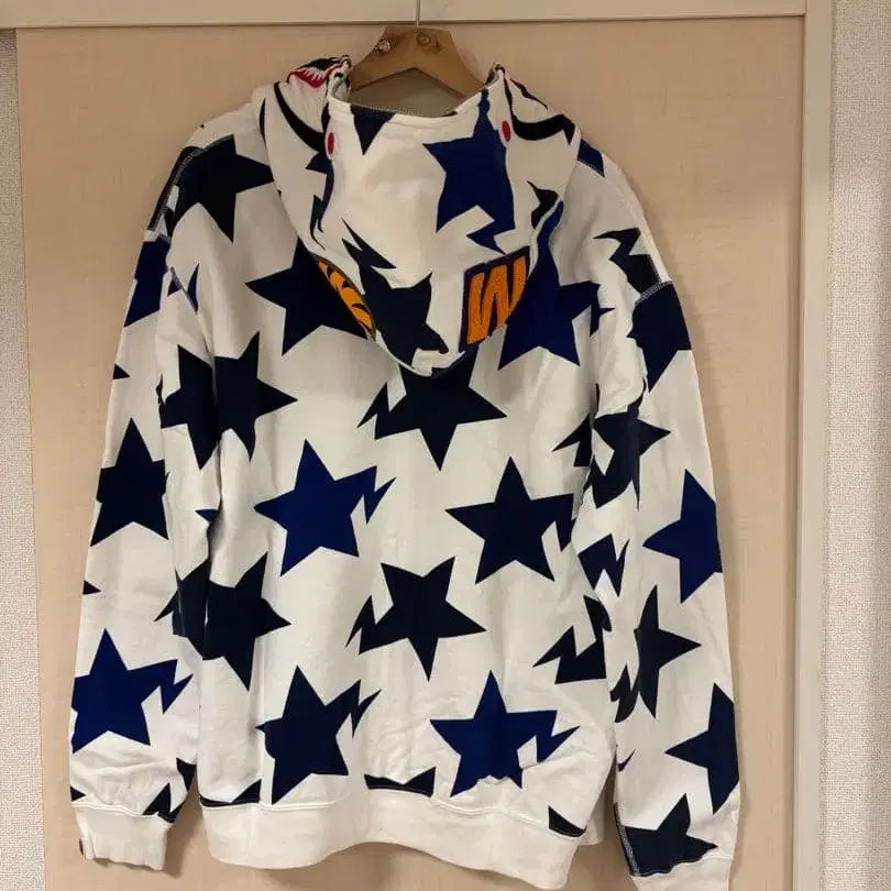 [BUNJANG] BAPE Star Pattern Shark Hoodie Zip-up / 베이프 스타 패턴 샤크 후드 집업