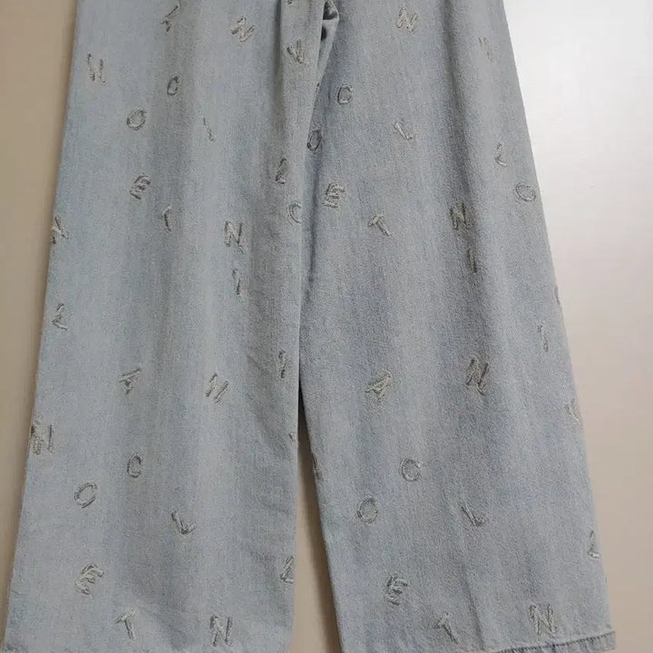 [SOLD OUT] 랑방 로고자수 595000원와이드 데님 팬츠