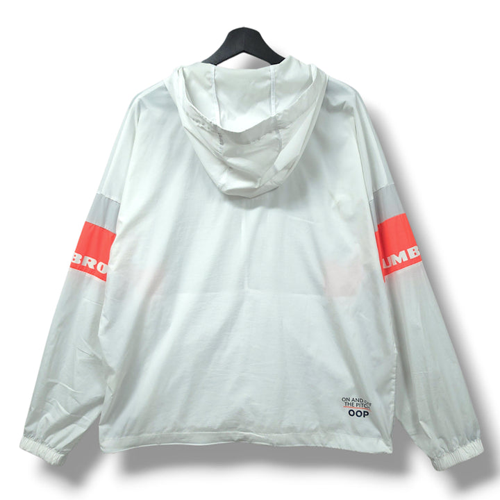 [BUNJANG] Umbro White Arm Logo Half-Zip Hoodie Windbreaker Anorak / [95] 엄브로 화이트 암 로고 하프집업 후드 바람막이 아노락