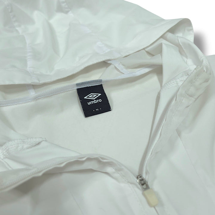 [BUNJANG] Umbro White Arm Logo Half-Zip Hoodie Windbreaker Anorak / [95] 엄브로 화이트 암 로고 하프집업 후드 바람막이 아노락