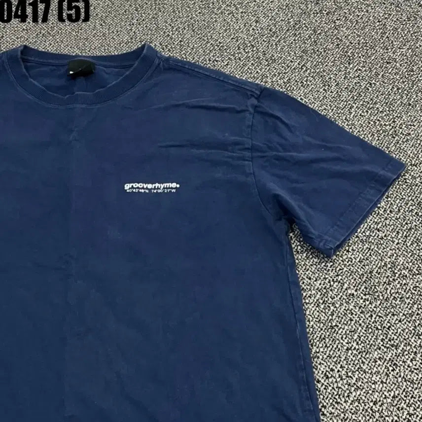 [BUNJANG] grooove rhyme Navy Short Sleeve T-shirt / grooove rhyme 반팔 티셔츠 네이비
