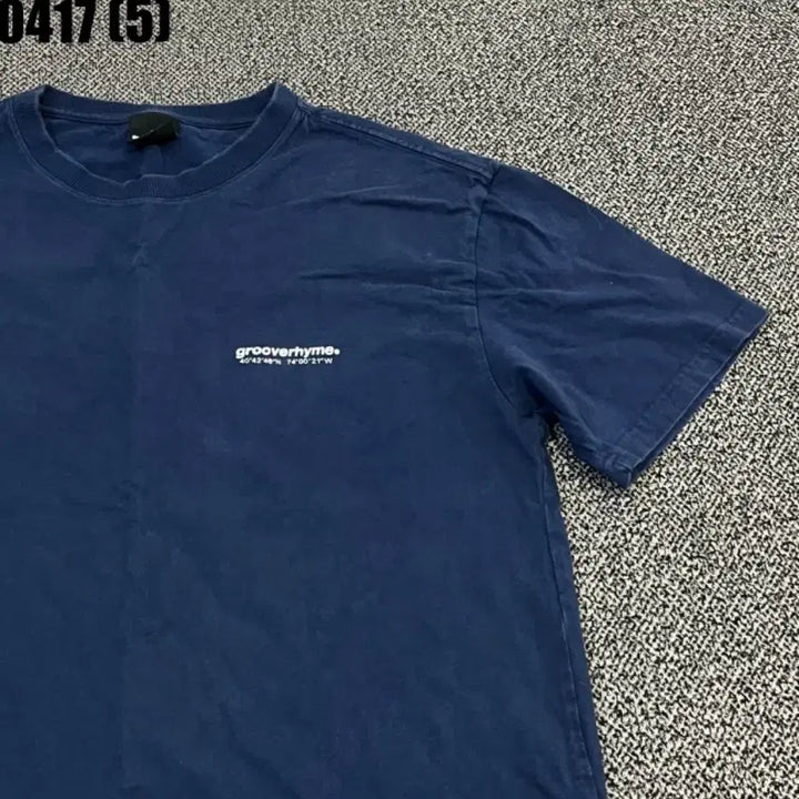 [BUNJANG] grooove rhyme Navy Short Sleeve T-shirt / grooove rhyme 반팔 티셔츠 네이비
