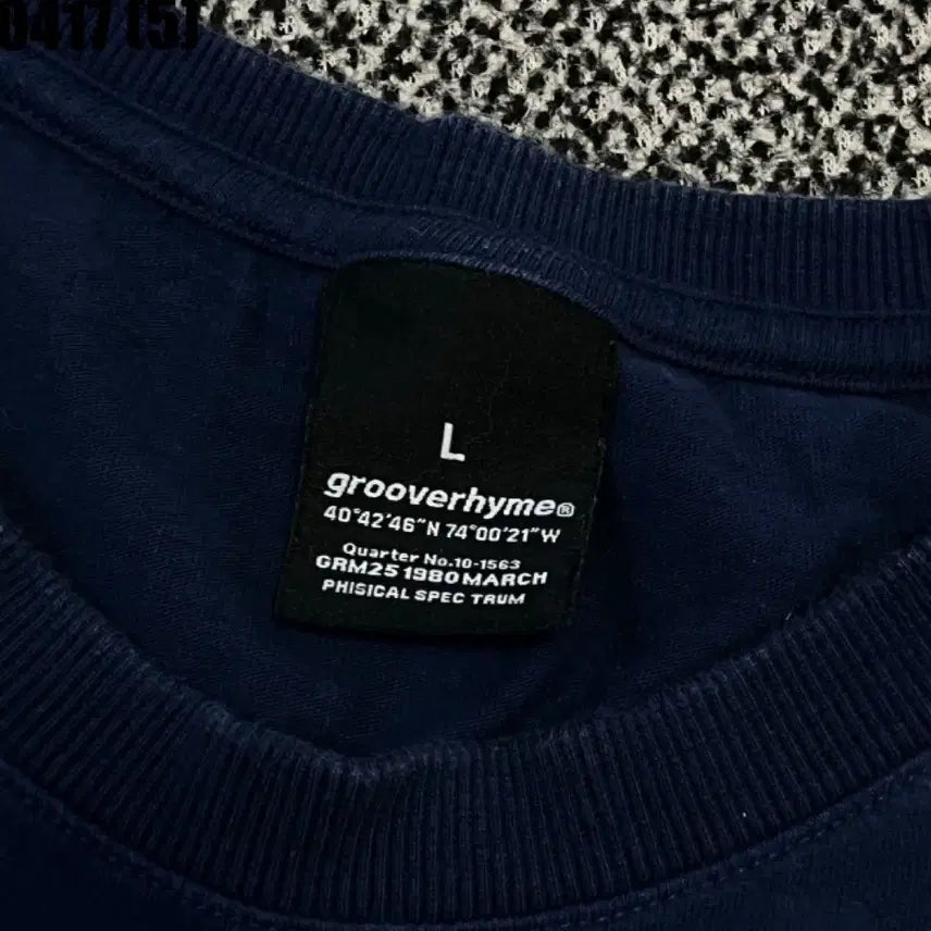 [BUNJANG] grooove rhyme Navy Short Sleeve T-shirt / grooove rhyme 반팔 티셔츠 네이비
