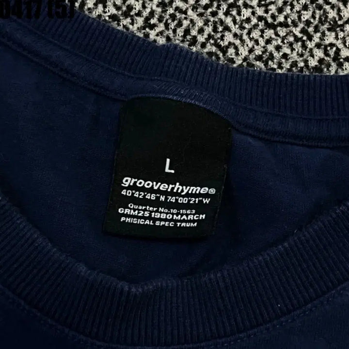 [BUNJANG] grooove rhyme Navy Short Sleeve T-shirt / grooove rhyme 반팔 티셔츠 네이비