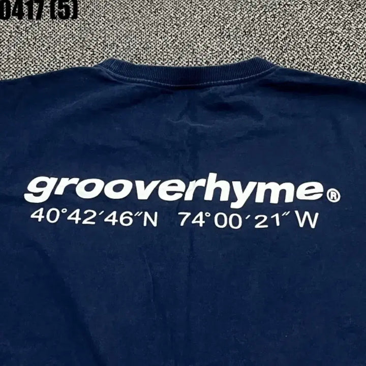 [BUNJANG] grooove rhyme Navy Short Sleeve T-shirt / grooove rhyme 반팔 티셔츠 네이비