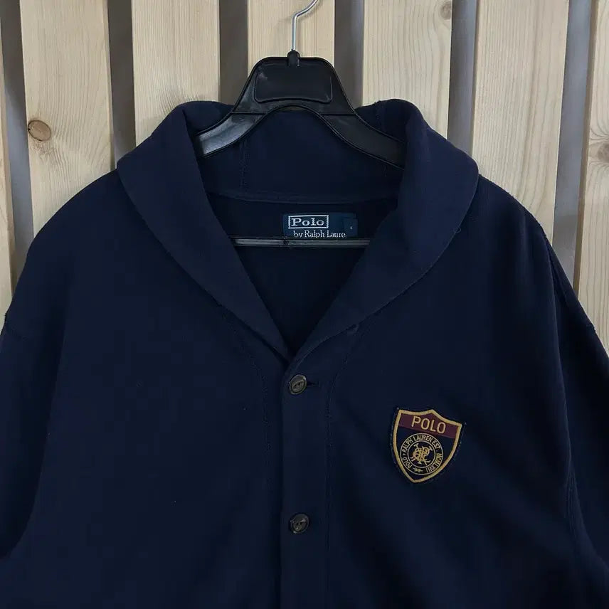 [BUNJANG] Polo Ralph Lauren Navy Shawl Collar Cardigan / (L) 폴로 랄프로렌 네이비 숄카라 가디건