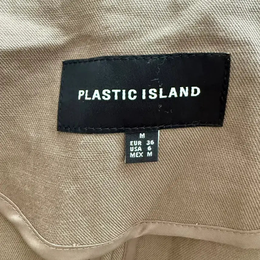 [BUNJANG] Plastic Island Brown Trench Coat / Plastic Island 밝은 밤색 트렌치
