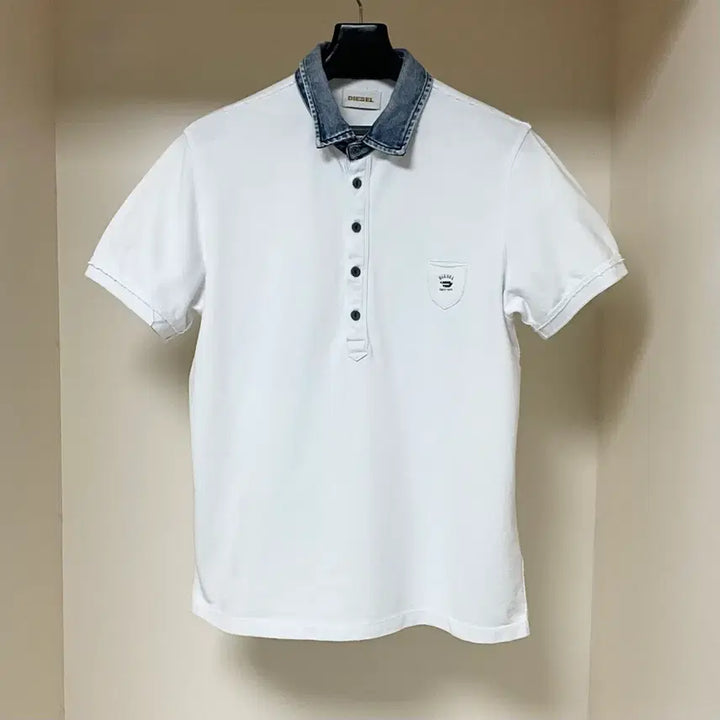 [BUNJANG] DIESEL Denim Collar Polo Shirt / [DIESEL] Denim Collar Polo Shirt