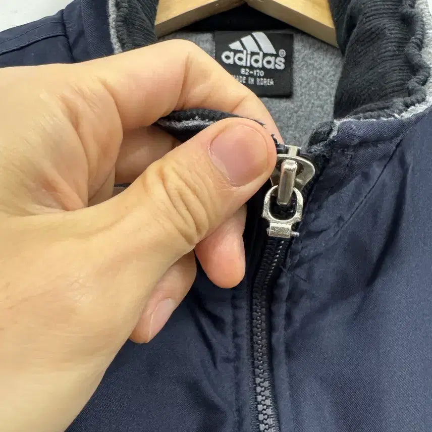 [BUNJANG] Adidas 90s Big Logo Zip-up Vest / (95-100)아디다스 90s 빅로고 집업조끼