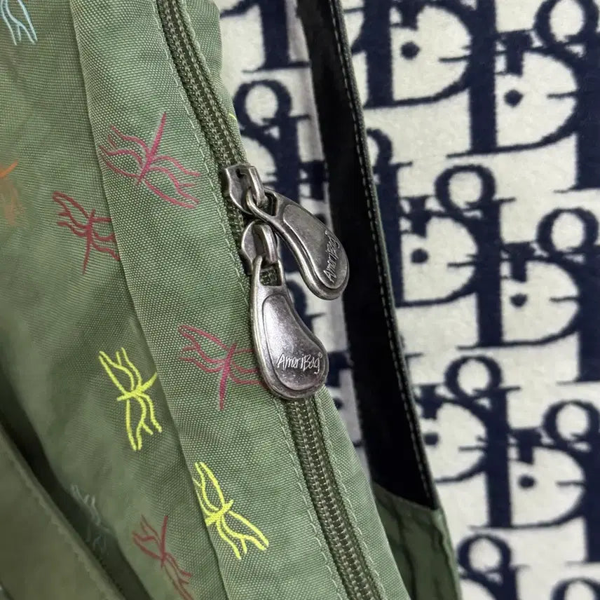 [BUNJANG] AmeriBag Dragonfly Pattern Sling Bag / 아메리백 잠자리 패턴 슬링백 올리브 그린