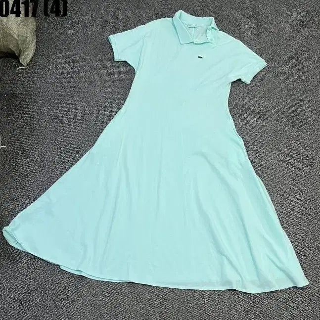 [SOLD OUT] 34 라코스테 민트색 카라 롱 원피스 0417(4)