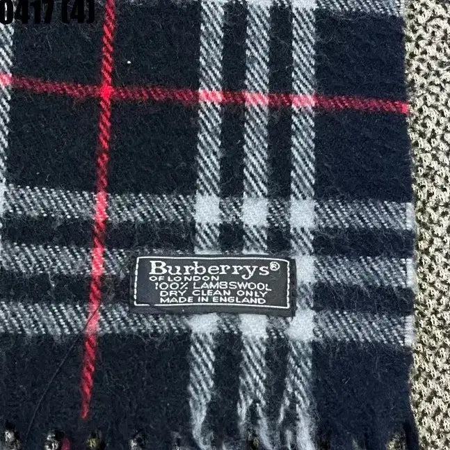 [BUNJANG] Burberry Black Check Scarf / 버버리 블랙 체크 머플러 0417(4)