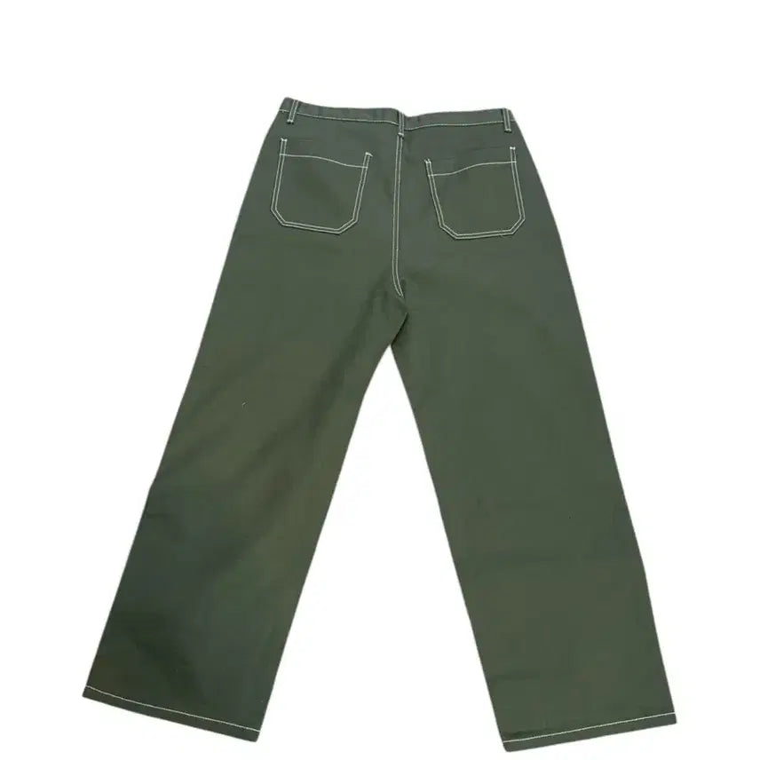 [SOLD OUT] 케이엔드 히로이 더블니 와이드 팬츠 카키