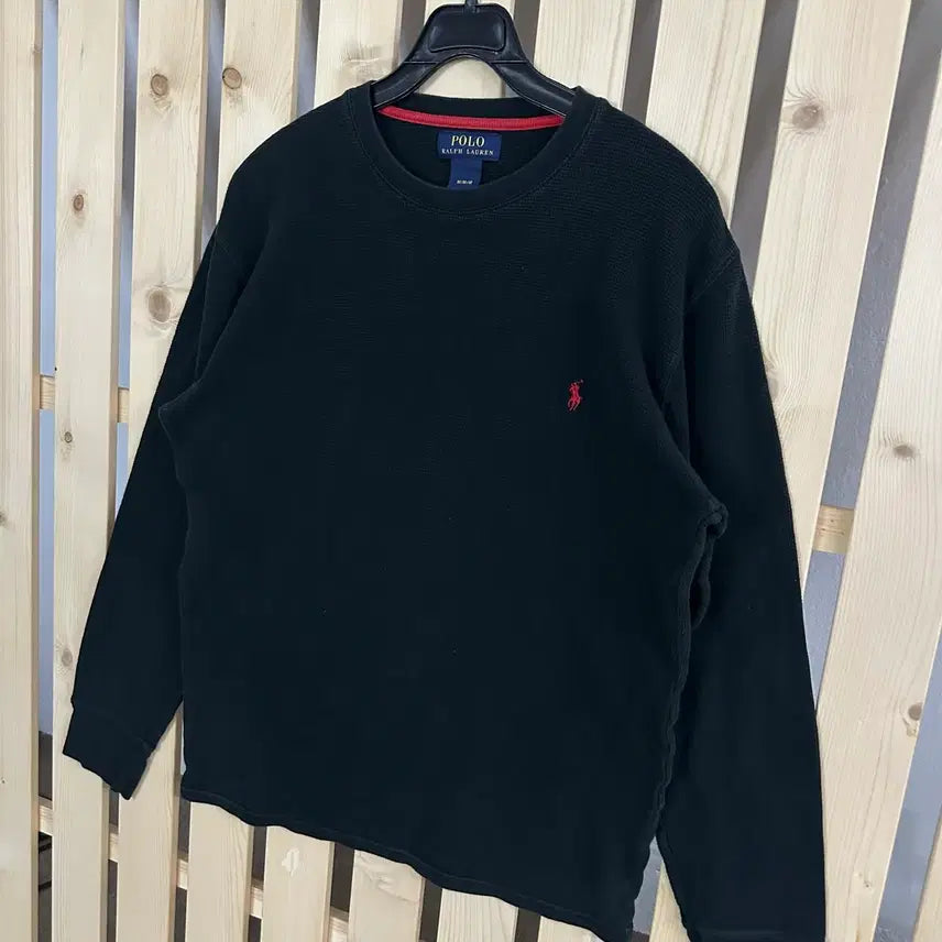 [BUNJANG] Polo Ralph Lauren Black Waffle Long Sleeve T-Shirt / (M) 폴로 랄프로렌 블랙 와플 롱슬리브 티셔츠