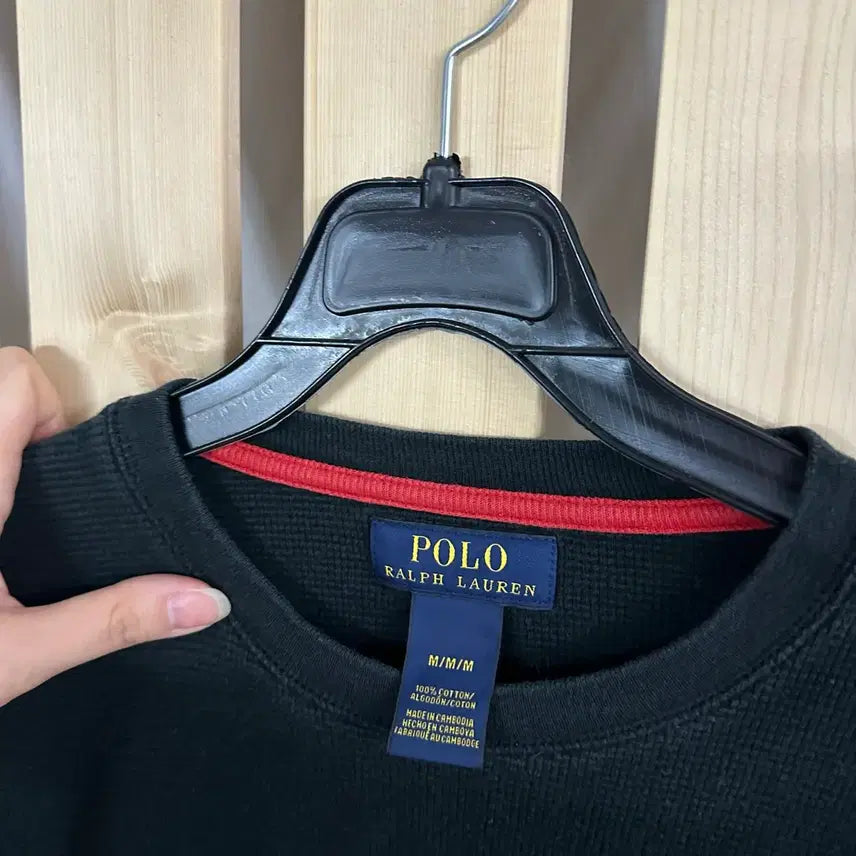 [BUNJANG] Polo Ralph Lauren Black Waffle Long Sleeve T-Shirt / (M) 폴로 랄프로렌 블랙 와플 롱슬리브 티셔츠