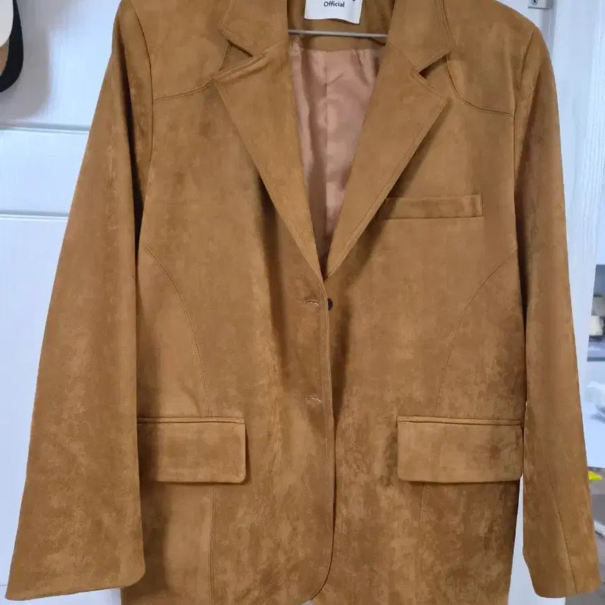 [BUNJANG] THREE ONi3 Suede Brown Jacket / THREE ONi3 스웨이드 브라운 자켓