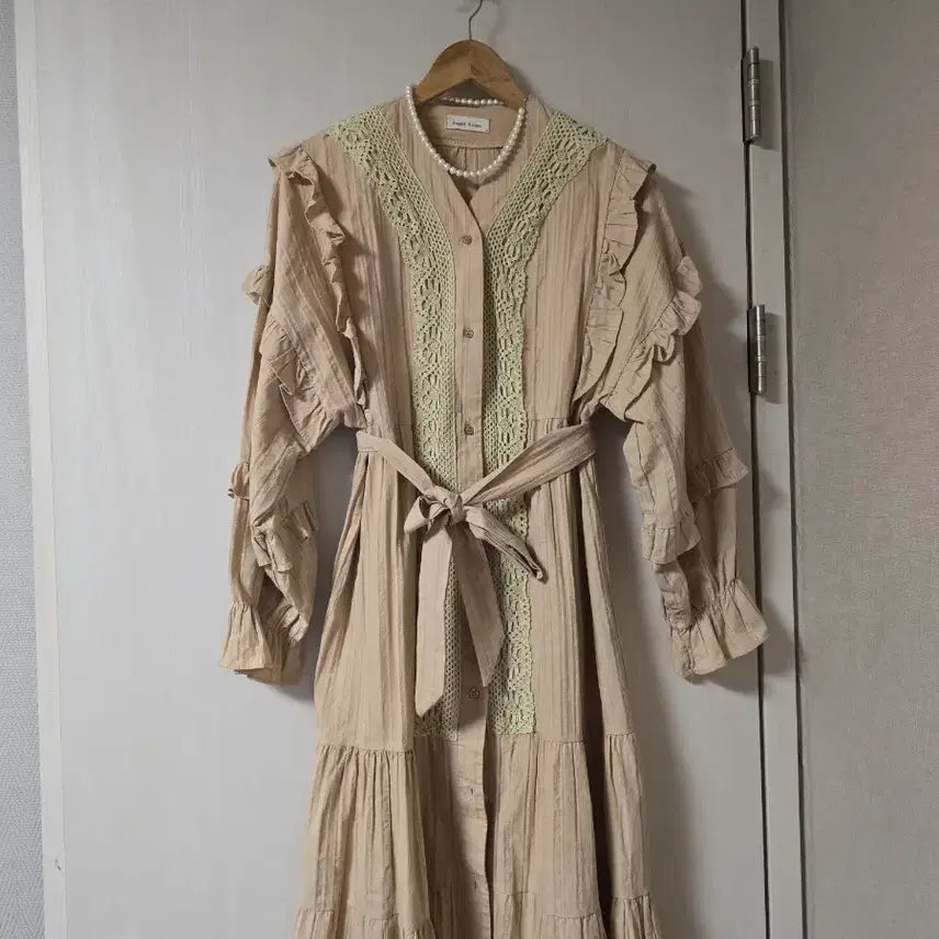 [BUNJANG] Angel Lace Long Dress / ( 55-77size)Angel 레이스 롱 원피스
