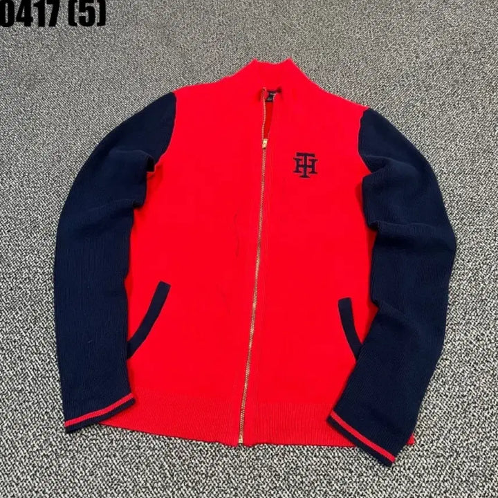 [BUNJANG] Tommy Hilfiger Red/Navy Zip-up Jacket / 타미힐피거 레드/네이비 집업