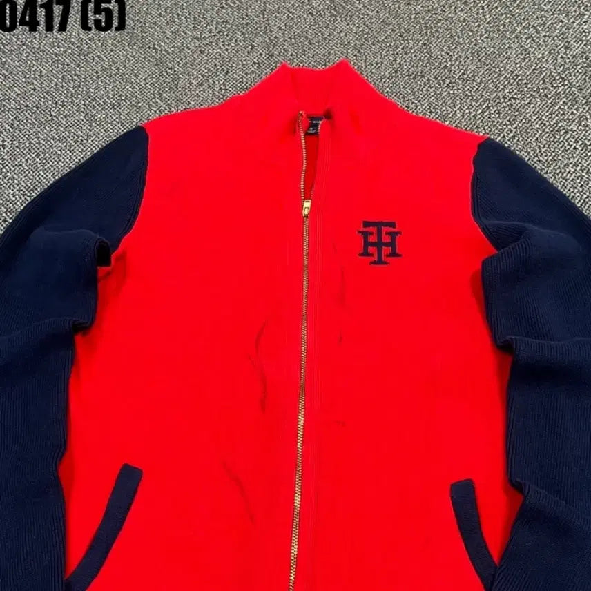 [BUNJANG] Tommy Hilfiger Red/Navy Zip-up Jacket / 타미힐피거 레드/네이비 집업