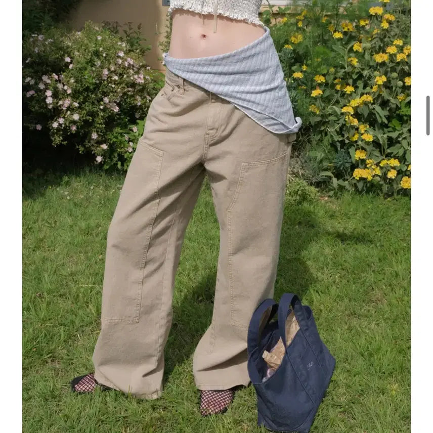 [SOLD OUT] 포에토 Girls pocket dying beige pants