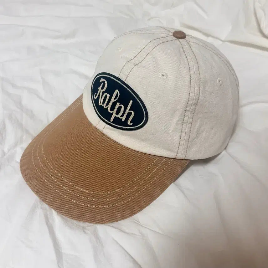 [BUNJANG] Polo Ralph Lauren Logo Patch Baseball Cap Beige / 폴로 랄프로렌 로고 패치 볼캡 베이지