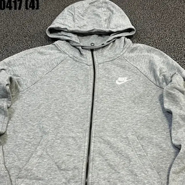 [BUNJANG] Nike Swoosh Logo Gray Hoodie Zip-up (L) / L 나이키 스우시로고 회색 후드집업 0417(4)