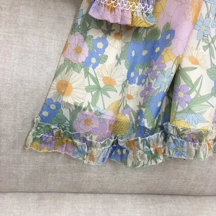 [SOLD OUT] 짐머만  플라워 패턴 롱원피스 쉬폰 리본타이