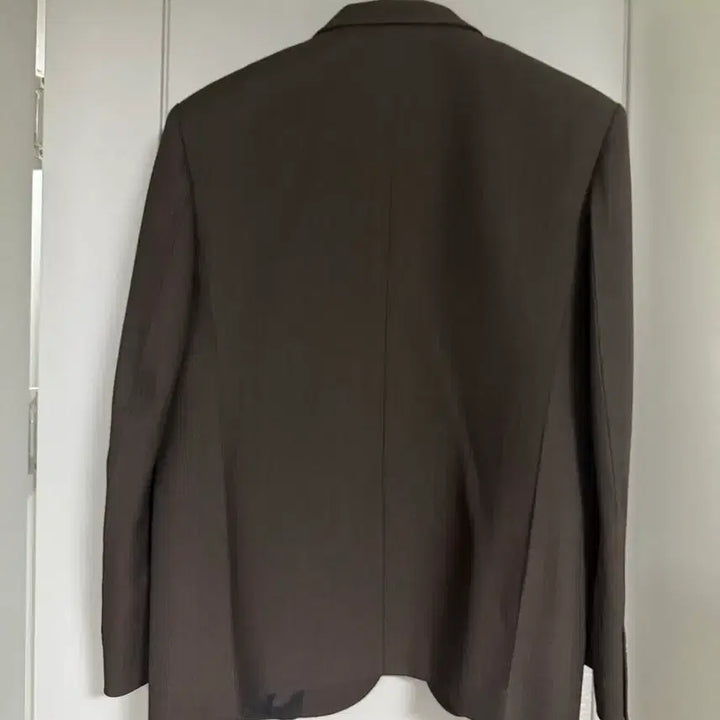 [BUNJANG] RECTO Virgin Wool Vintage Stripe Blazer Brown (S) / 렉토 버진울 빈티지 스트라이프 블레이저 브라운 s