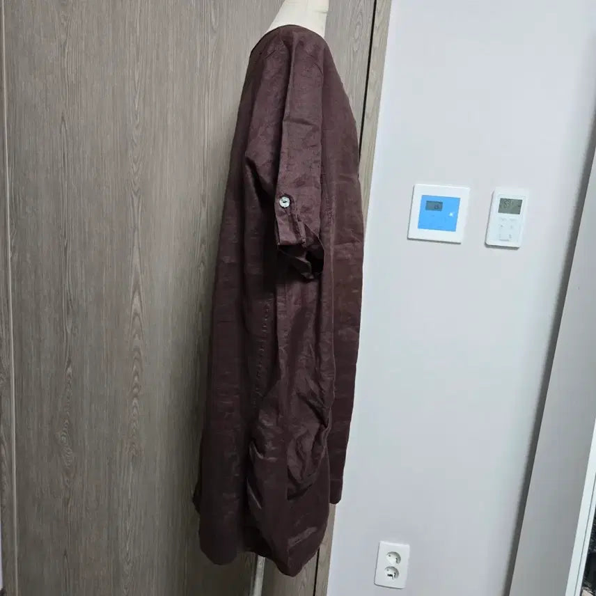 [BUNJANG] Linen Brown Long Dress / 린넨 브라운 롱 원피스 5부