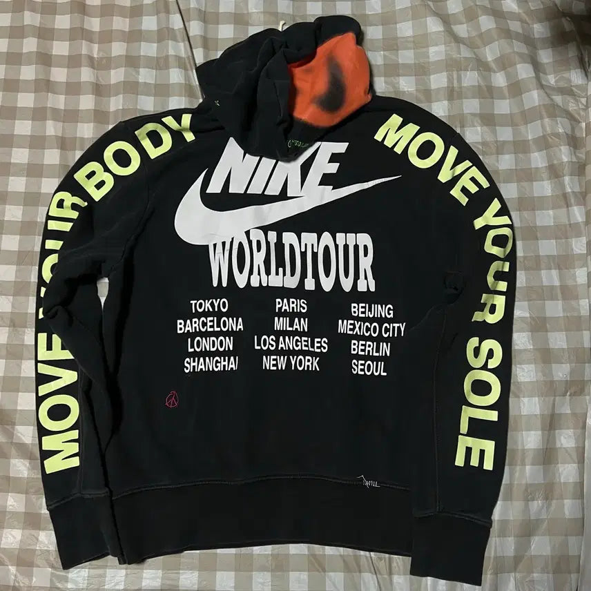 [BUNJANG] Nike World Tour Hoodie M Black Sweatshirt / 나이키 월드투어 후드티 M 블랙 후드 후디 맨투맨 스웻